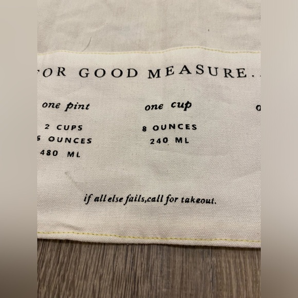 Kate Spade Apron Yellow White Dot Kitchen Measurements on back - Picture 6 of 12